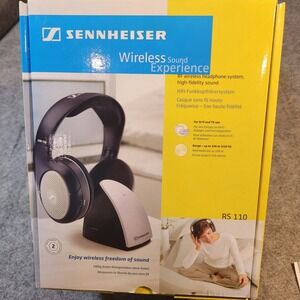 Sennheiser RS 110 Wireless RF Headphones Hi-Fi System New In Box